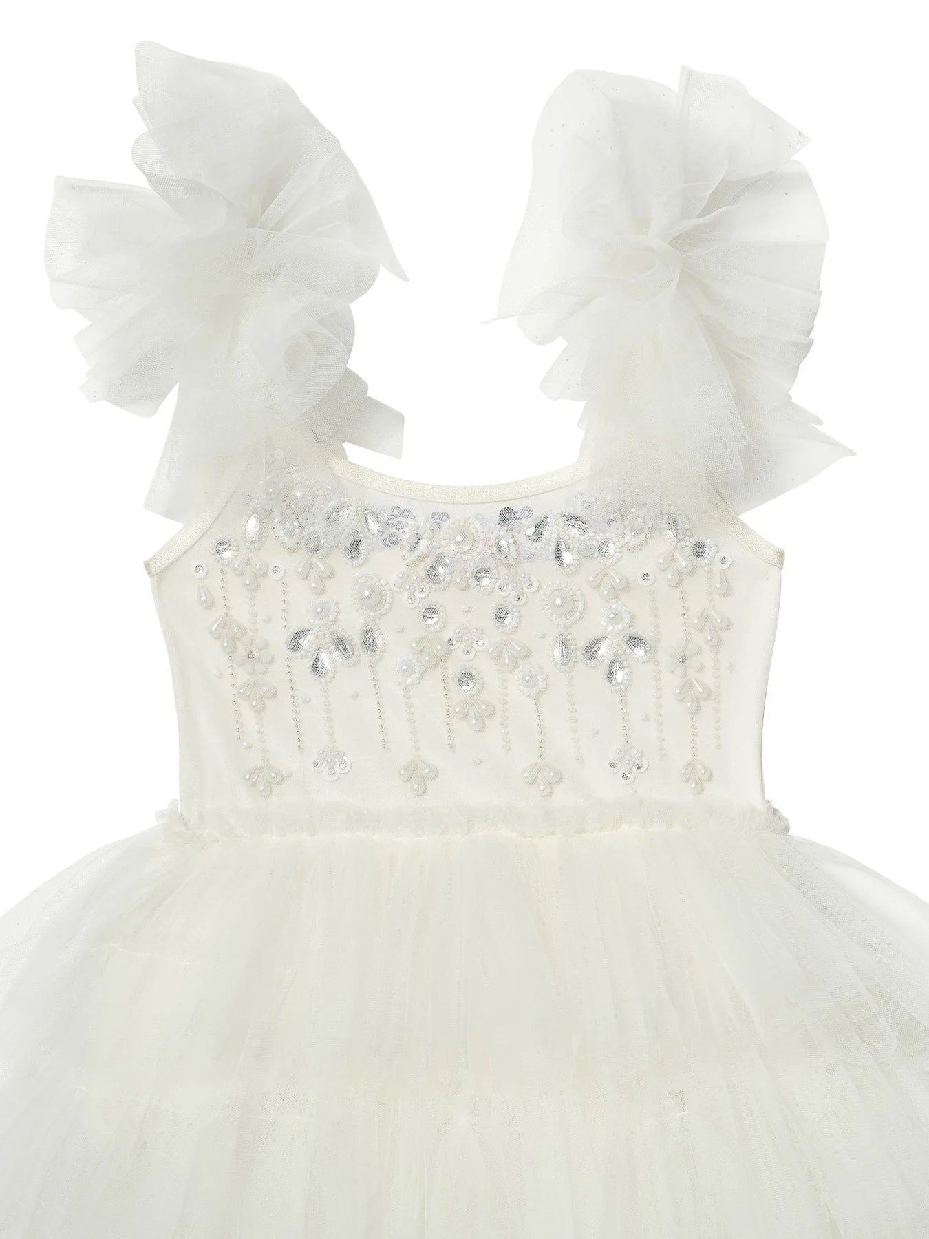 Bebe Whispers Of The Deep Tutu Dress, Milk