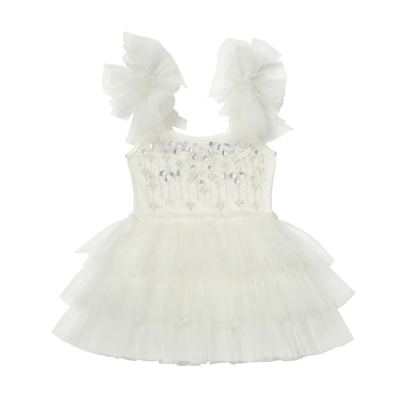 Bebe Whispers Of The Deep Tutu Dress, Milk