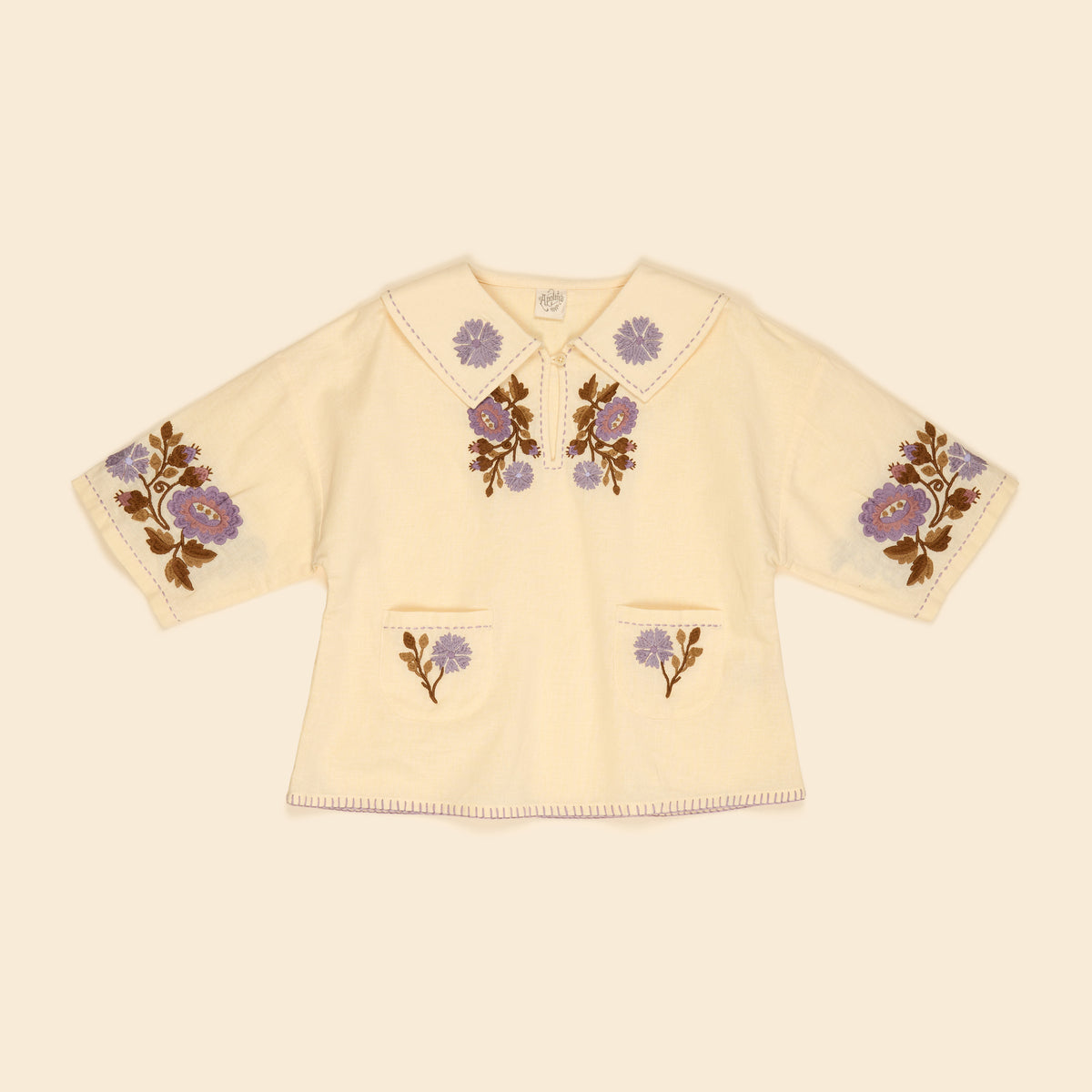 Thalia Blouse, Cream