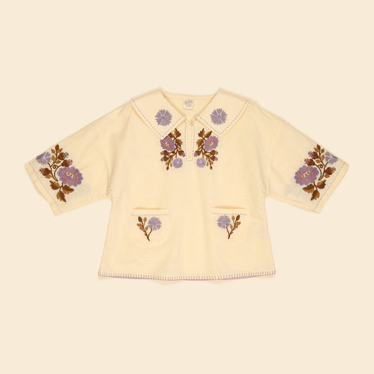 Thalia Blouse, Cream