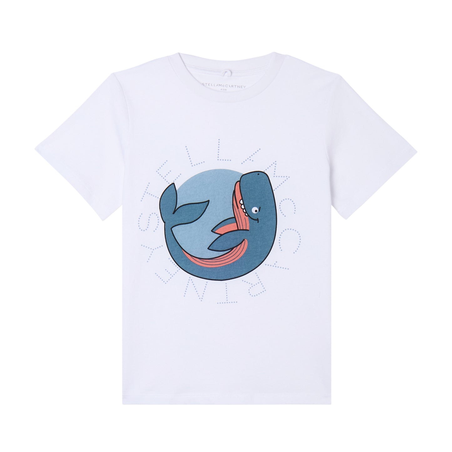 Whale Logo Disk Print T-Shirt, White