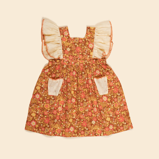 Ursina Frill Pinafore, Autumn Harvest Floral