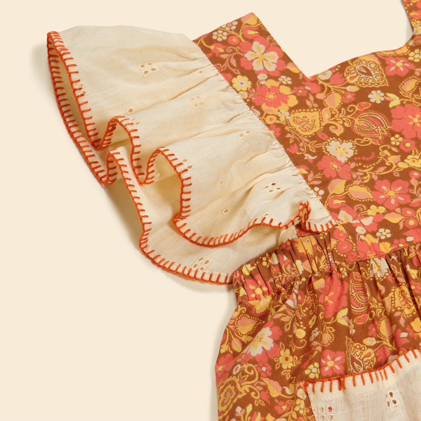 Ursina Frill Pinafore, Autumn Harvest Floral