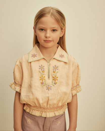 Valerie Blouse, Satin Pink