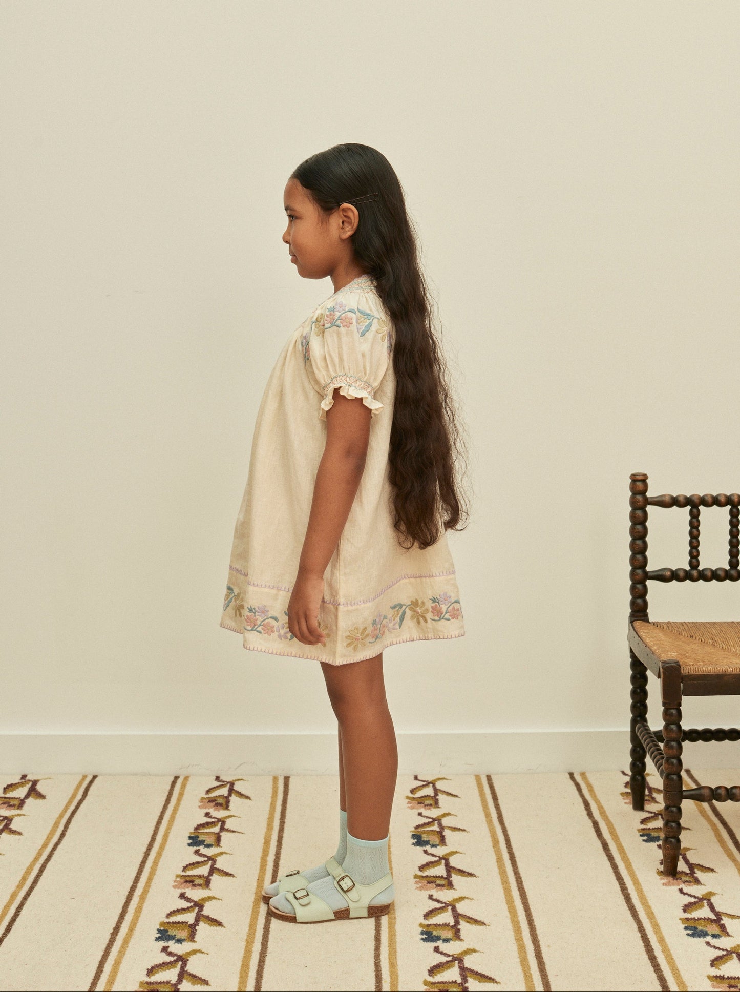 Verna Smock Dress, Cream