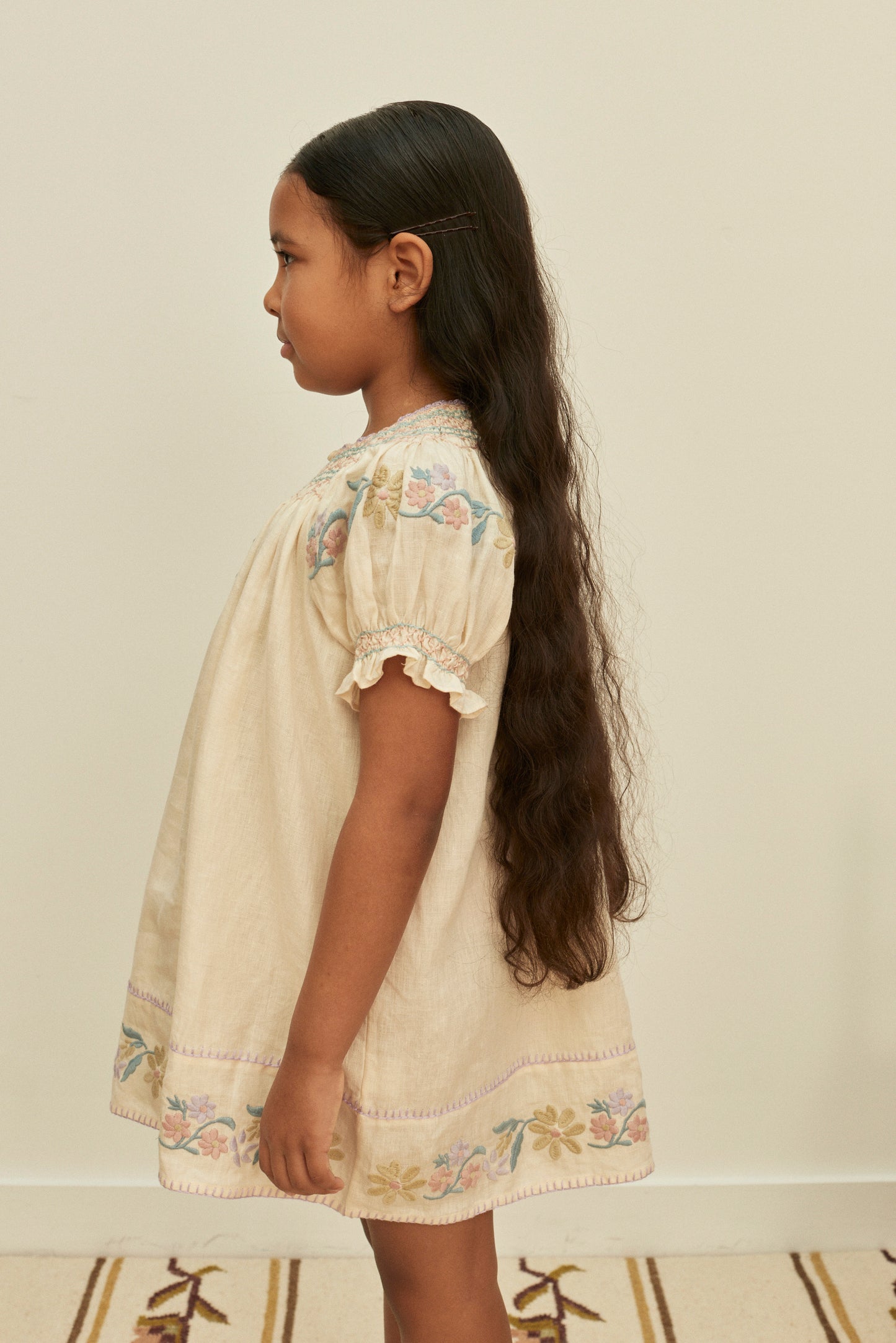 Verna Smock Dress, Cream