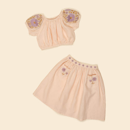 Velma Skirt Set, Blush