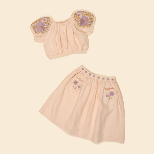 Velma Skirt Set, Blush