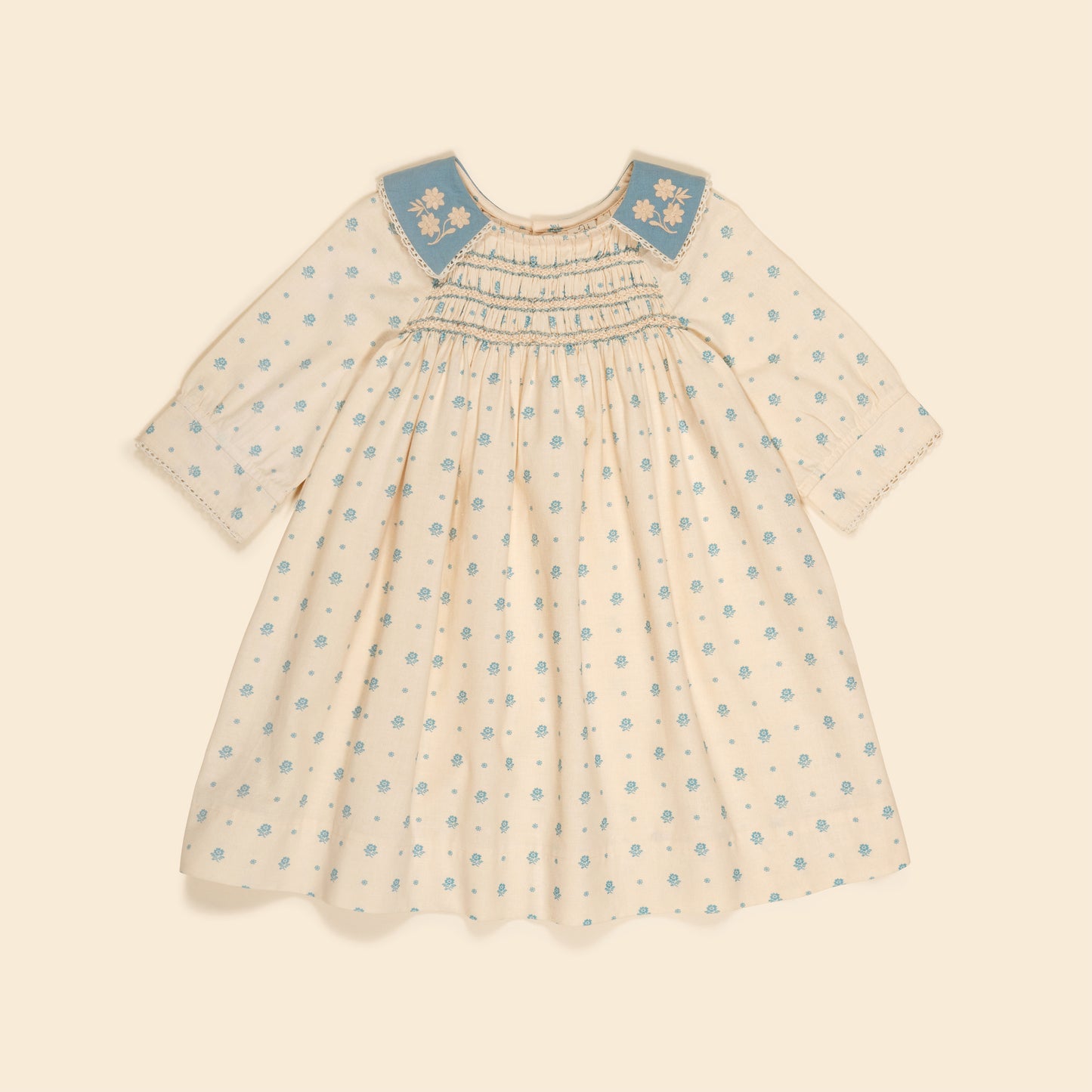 Willow Smock Shift Dress, Meadow Calico Cashew