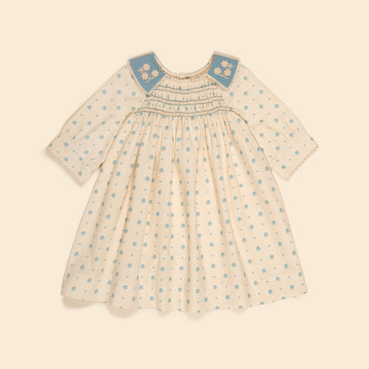 Willow Smock Shift Dress, Meadow Calico Cashew