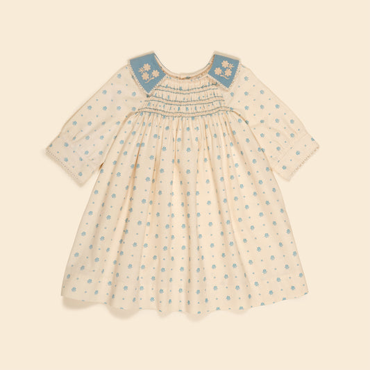 Willow Smock Shift Dress, Meadow Calico Cashew