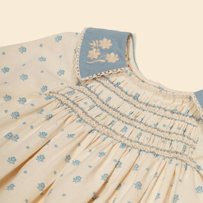 Willow Smock Shift Dress, Meadow Calico Cashew