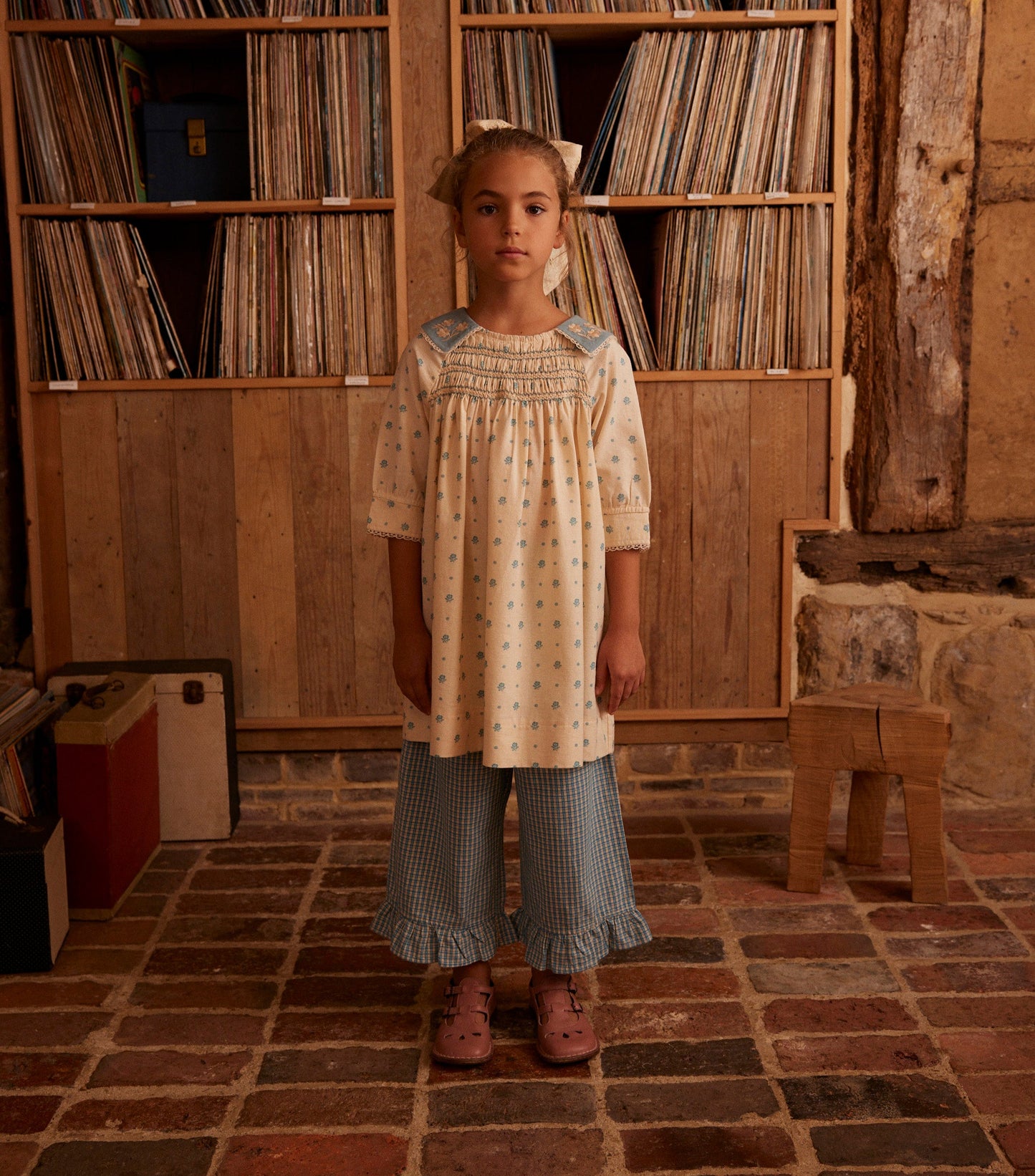 Willow Smock Shift Dress, Meadow Calico Cashew