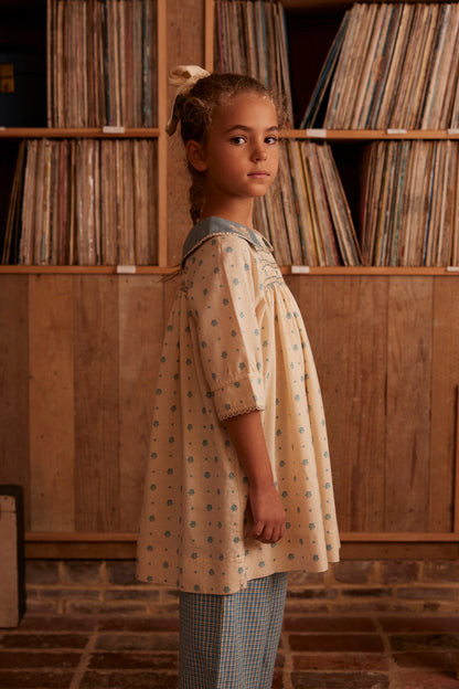 Willow Smock Shift Dress, Meadow Calico Cashew