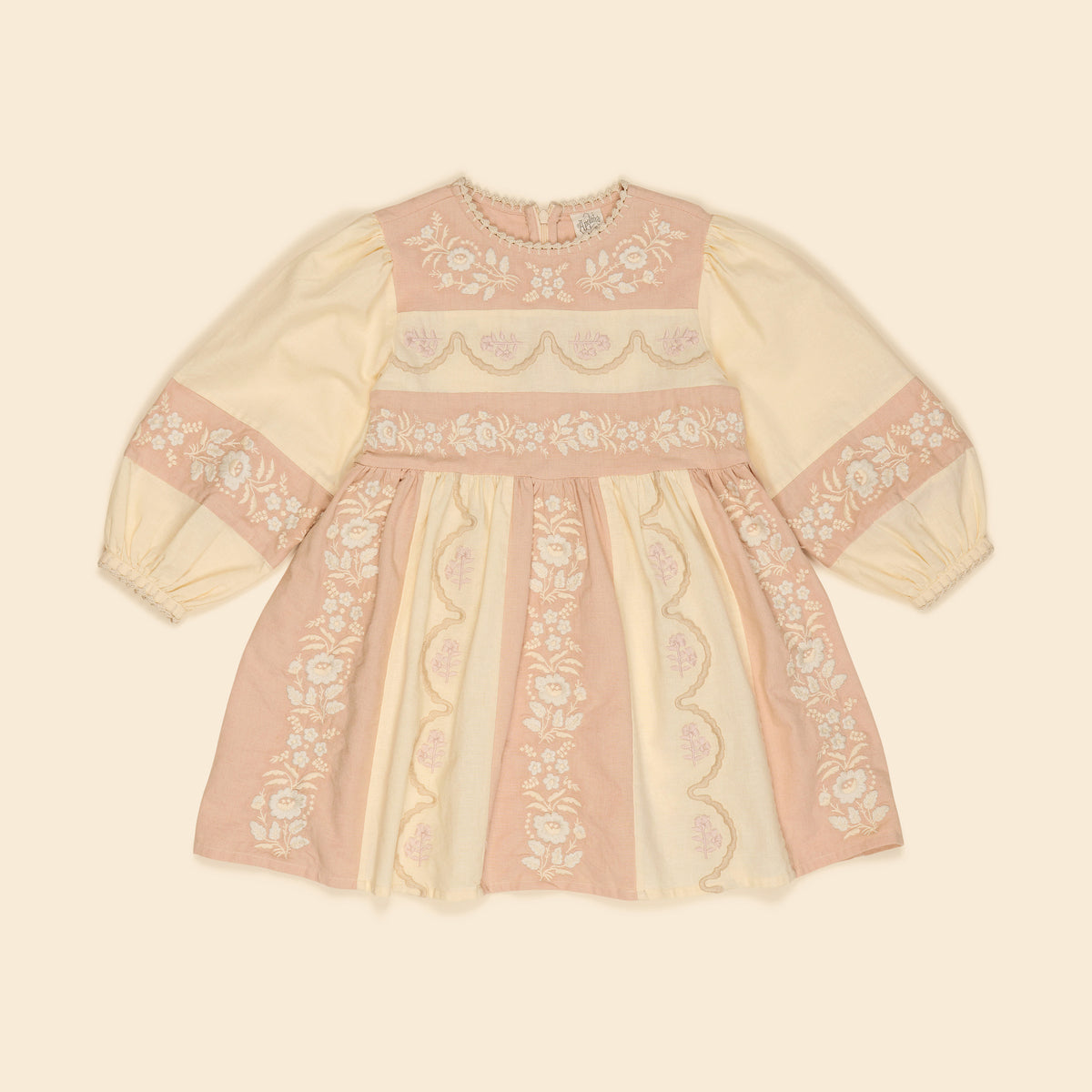 Wilma Dress, Dried Rose/Cream