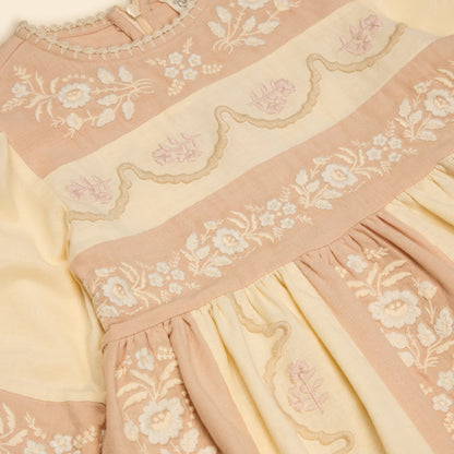 Wilma Dress, Dried Rose/Cream