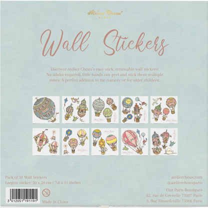 Atelier Choux Paris Replaceable Wall Stickers, Pack of 35