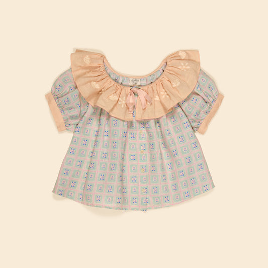 Zabina Blouse, Rosepanel Mint