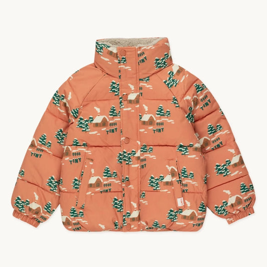 Cottage Short Padded Jacket, Brick