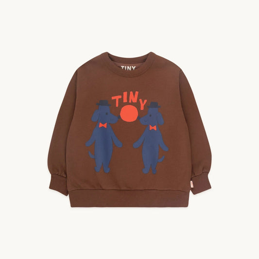 Tiny Dogs Sweatshirt, Chocolate