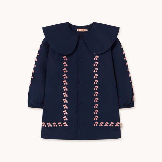 Mini Cherries Dress, Navy