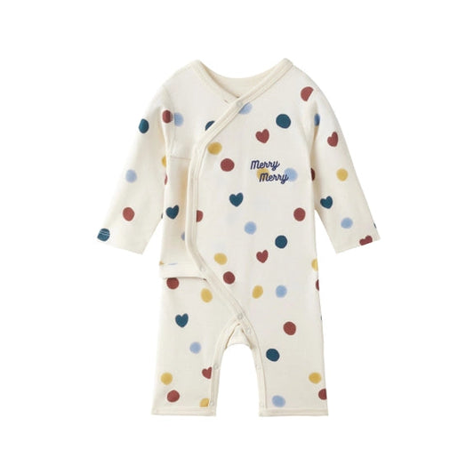 Baby Organic Kimono Sleeper, Merry Dots