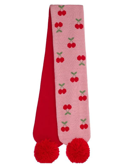 Cheerful Cherry Knitted Scarf