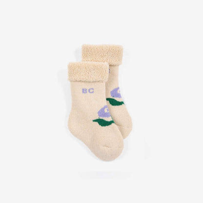 BC Stamp Bloom Socks Pack, Offwhite