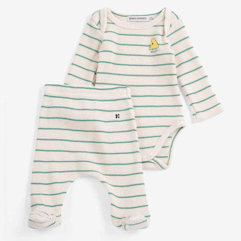 Mush Monster Striped Gift Set, Offwhite