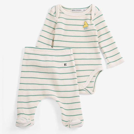 Mush Monster Striped Gift Set, Offwhite