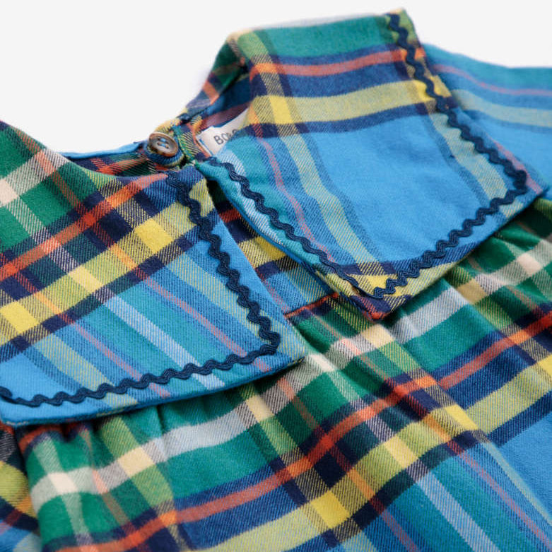 Plaid All Over Woven Dress, Blue