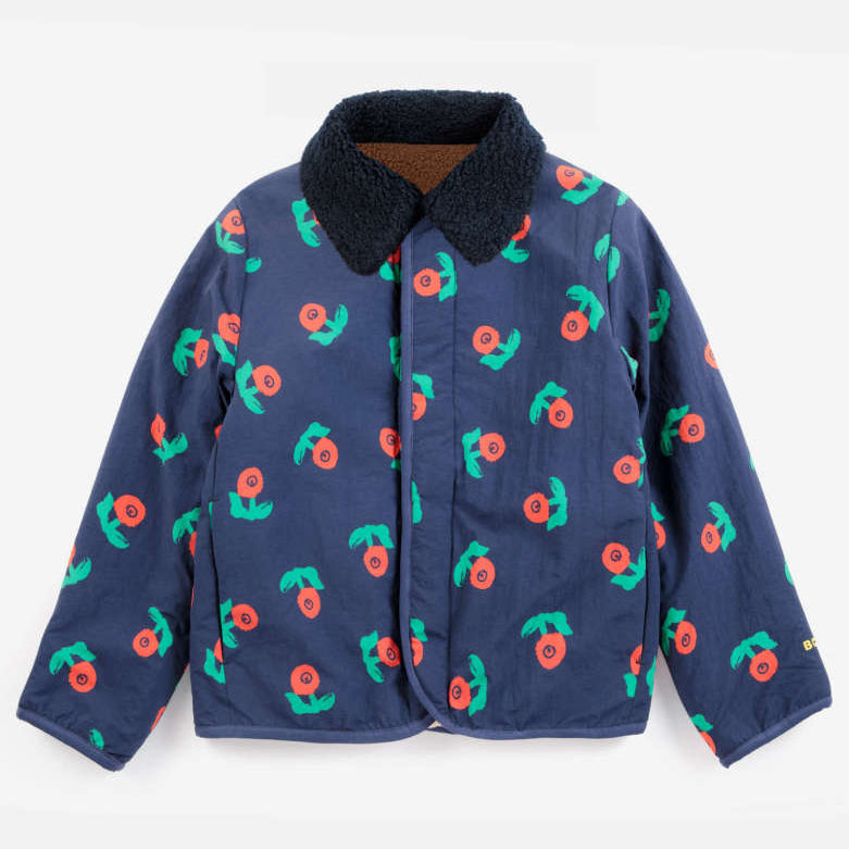 Stamp Bloom All Over Reversible Jacket, Navy Blue