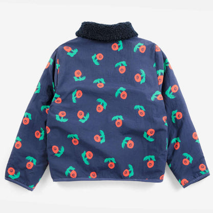 Stamp Bloom All Over Reversible Jacket, Navy Blue