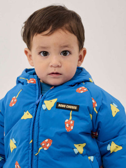 Mush Monster Duo All Over Reversible Anorak, Blue