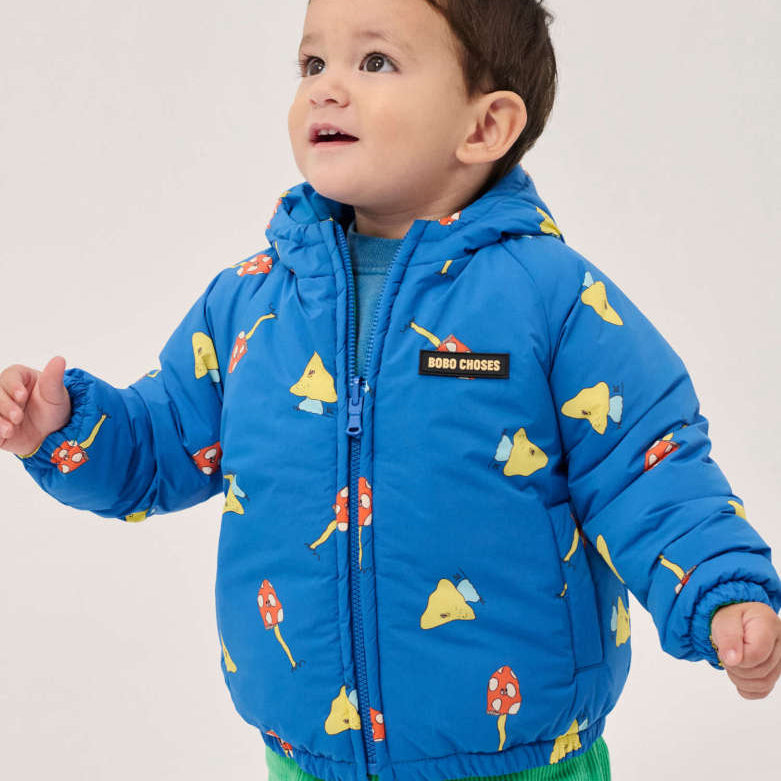 Mush Monster Duo All Over Reversible Anorak, Blue