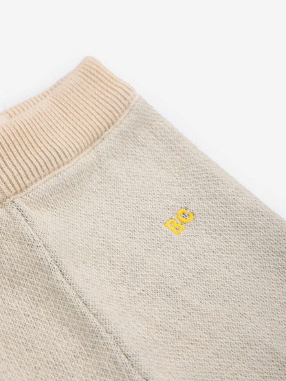 Stamp Bloom Knitted Pants, Offwhite