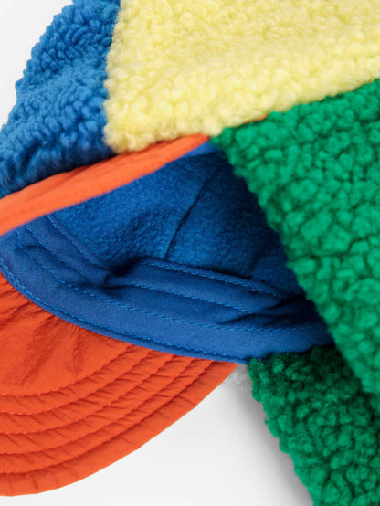 Bobo Choses Color Block Sheepskin Chapka, Multicolour