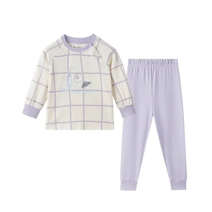 Organic Toddler Pajama Set, Milky