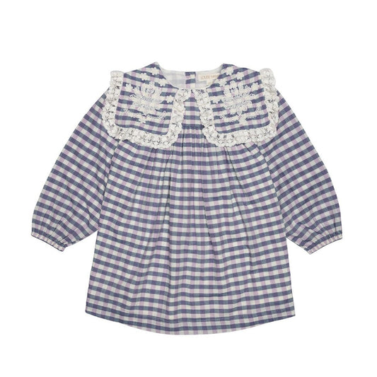 Arinola Dress, Blue & Purple Checks