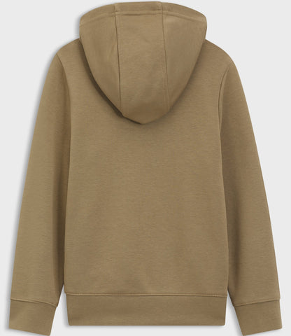 BOSS Boy Zip-up Hoodie with Logo, Dark Stone