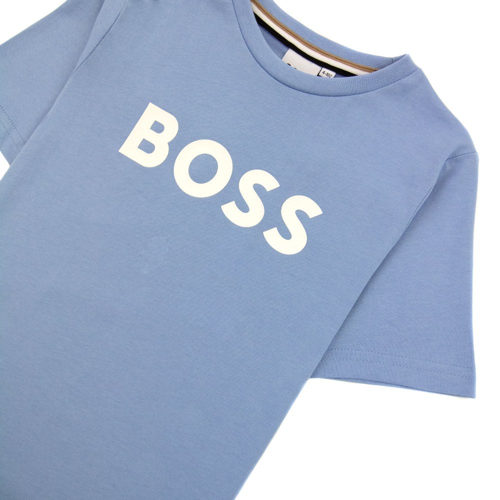 BOSS Logo T Shirt, Pale Blue