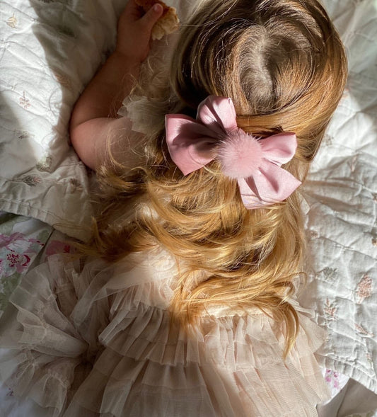 Lana Hair Bows, Blush Pink