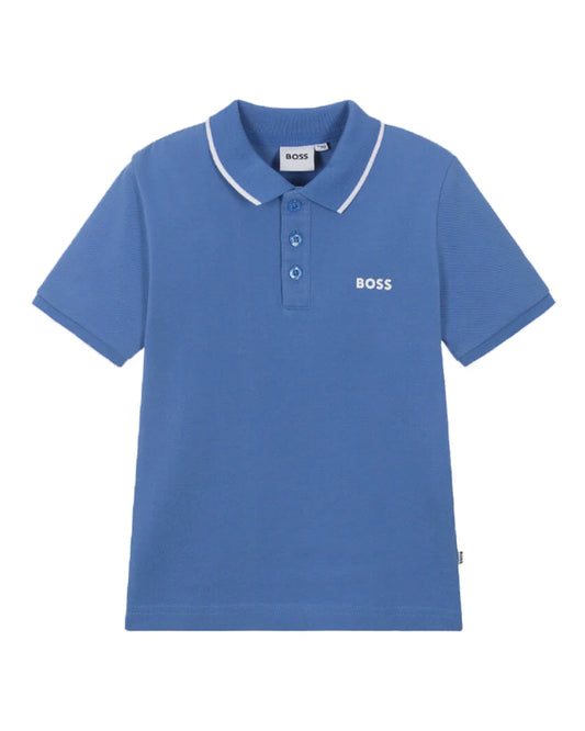 BOSS Cotton Polo Shirt, Royal Blue