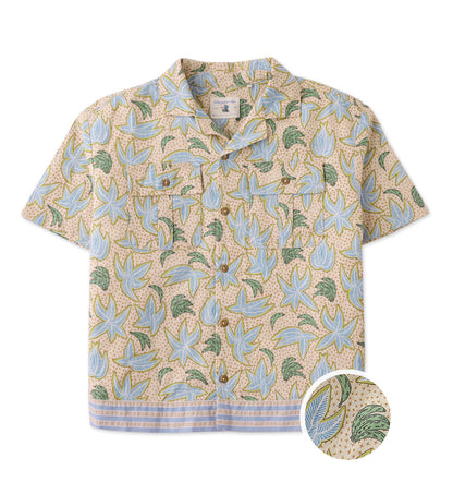 Baby Mo Palms & Bananas Panaman Shirt & Shorts Set, Multicolor