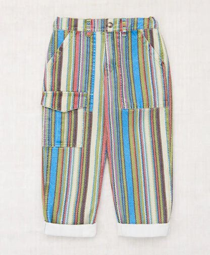Canvas Utility Pant, Matcha Zigzag