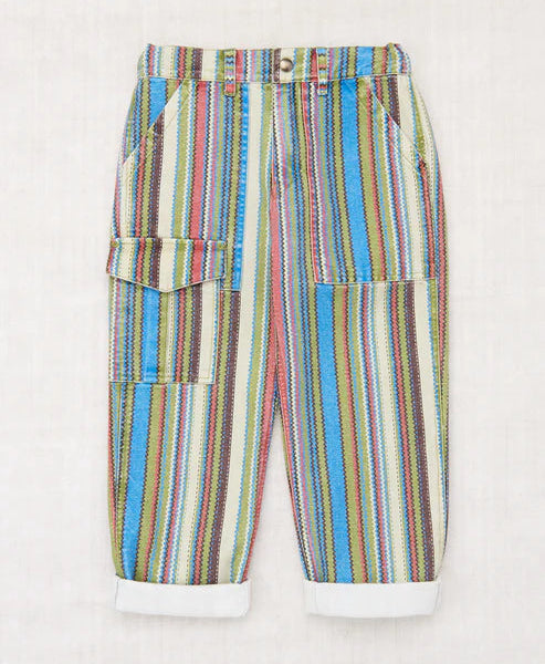 Canvas Utility Pant, Matcha Zigzag