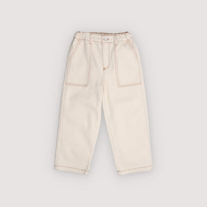 TNS Denim Baggy Pant, Ecru