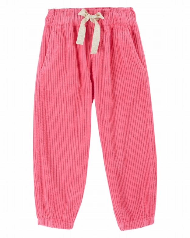 Corduroy Sarouel Pants, Candy Pink