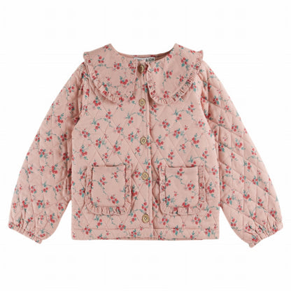 Quilted Jacket with Red Flowers, Aster
