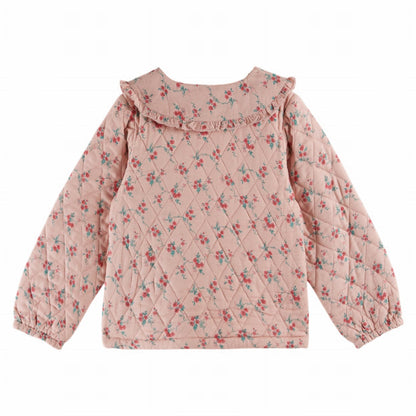 Quilted Jacket with Red Flowers, Aster